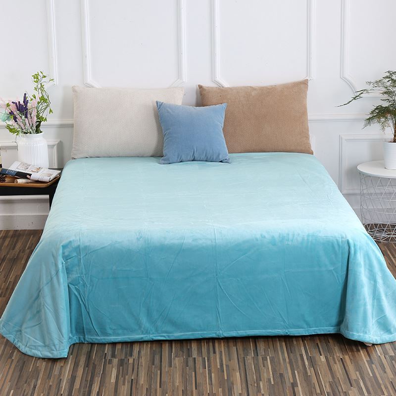 HKM-298003 Coral Solid Color Flannel Quilt - 230cm x 250cm, Polyester Fabric