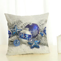 HKM-298067 Linen Christmas Pattern Pillowcase - 45x45cm, Holiday Decor for Home