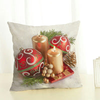 HKM-298067 Linen Christmas Pattern Pillowcase - 45x45cm, Holiday Decor for Home