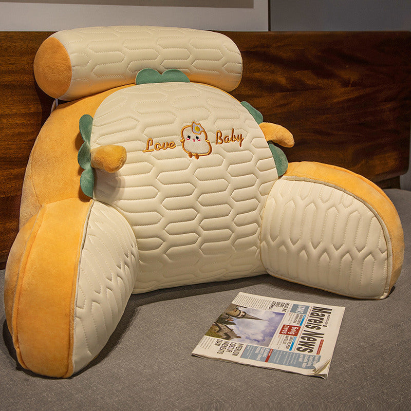 HKM-298131 Cartoon Anime Latex Ice Silk Bedside Cushion - Husky, Dinosaur, Rabbit, Cat Designs