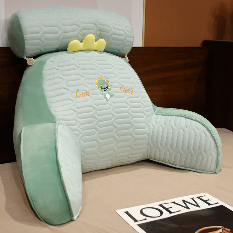 HKM-298131 Cartoon Anime Latex Ice Silk Bedside Cushion - Husky, Dinosaur, Rabbit, Cat Designs