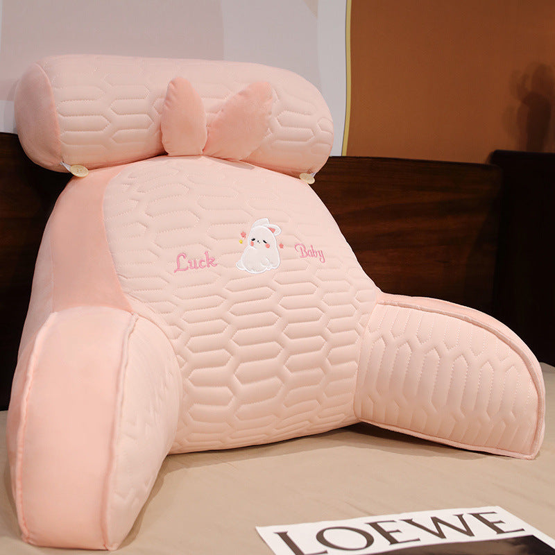 HKM-298131 Cartoon Anime Latex Ice Silk Bedside Cushion - Husky, Dinosaur, Rabbit, Cat Designs