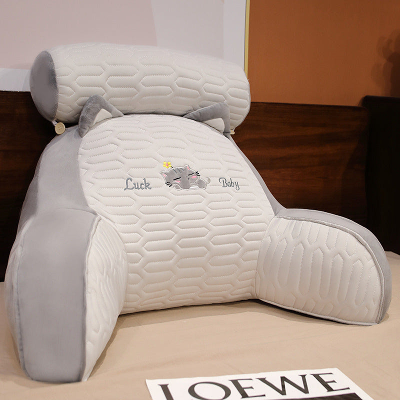 HKM-298131 Cartoon Anime Latex Ice Silk Bedside Cushion - Husky, Dinosaur, Rabbit, Cat Designs
