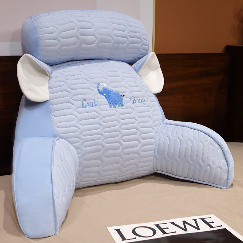 HKM-298131 Cartoon Anime Latex Ice Silk Bedside Cushion - Husky, Dinosaur, Rabbit, Cat Designs