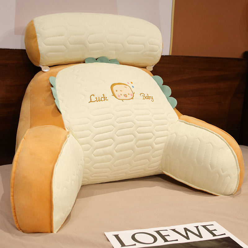 HKM-298131 Cartoon Anime Latex Ice Silk Bedside Cushion - Husky, Dinosaur, Rabbit, Cat Designs