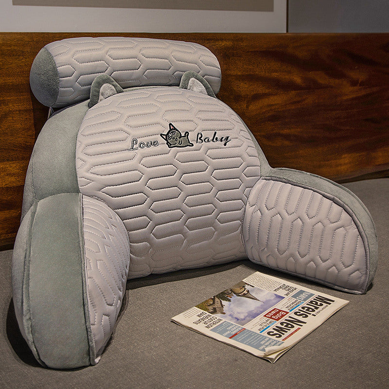 HKM-298131 Cartoon Anime Latex Ice Silk Bedside Cushion - Husky, Dinosaur, Rabbit, Cat Designs