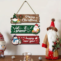 HKM-298131 Wooden Santa Claus, Snowman, and Reindeer Ornaments for Christmas Decorations
