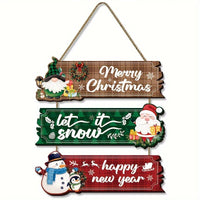 HKM-298131 Wooden Santa Claus, Snowman, and Reindeer Ornaments for Christmas Decorations