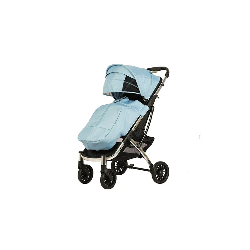 KTX-298195 Versatile Baby Stroller with Five-Point Safety Belt, Foot Cover, Mother Bag, and Cup Holder