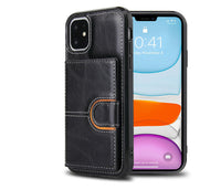 HKM-298259 Premium Anti-Fall Mobile Phone Case with Card Holder - Plastic & TPU Back Cover