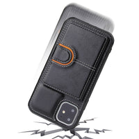 HKM-298259 Premium Anti-Fall Mobile Phone Case with Card Holder - Plastic & TPU Back Cover