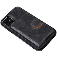 HKM-298259 Premium Anti-Fall Mobile Phone Case with Card Holder - Plastic & TPU Back Cover