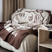 HKM-298387 Twilight Garden Geometric Pattern Faux Fleece Daybed Cover - Warm and Cozy 130cm x 180cm