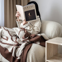HKM-298387 Twilight Garden Geometric Pattern Faux Fleece Daybed Cover - Warm and Cozy 130cm x 180cm