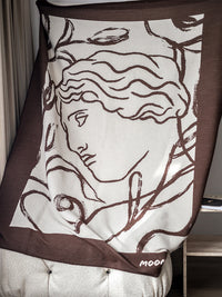 HKM-298387 Twilight Garden Geometric Pattern Faux Fleece Daybed Cover - Warm and Cozy 130cm x 180cm