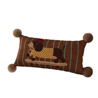 HKM-298451 Cartoon Sausage Dog Cushion - Cute Animal Design, Soft Velvet, Various Sizes