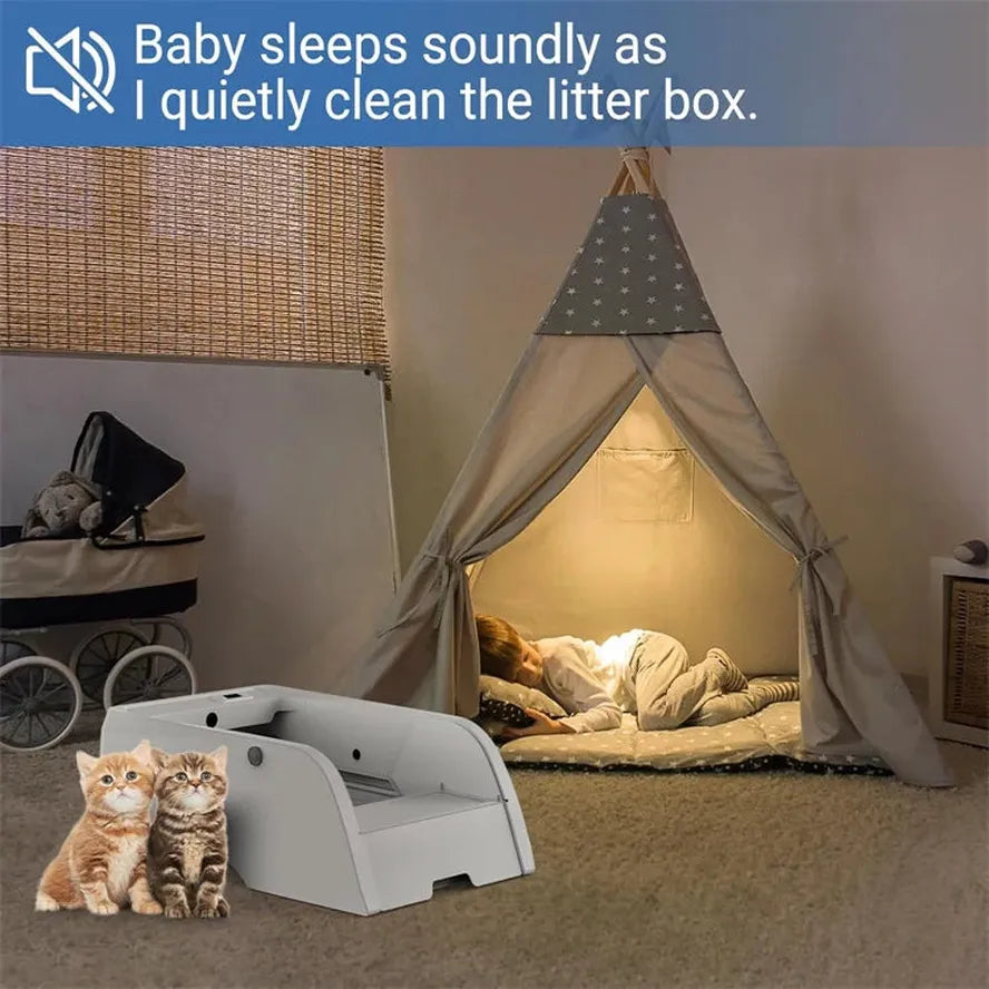 KTX-298771 Automatic Self-Cleaning Cat Litter Box with 6L Capacity – Easy Maintenance Smart Toilet