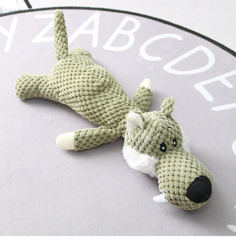 HKM-298771 Plush Cartoon Puppy Dog Toy Pet Dog Chew Squeak Toys For Small Dogs Teeth Grinding Pet Products Dog Accessories