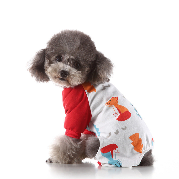 HKM-299027 Cozy Cotton Pet Pajamas in Various Fun Designs and Sizes