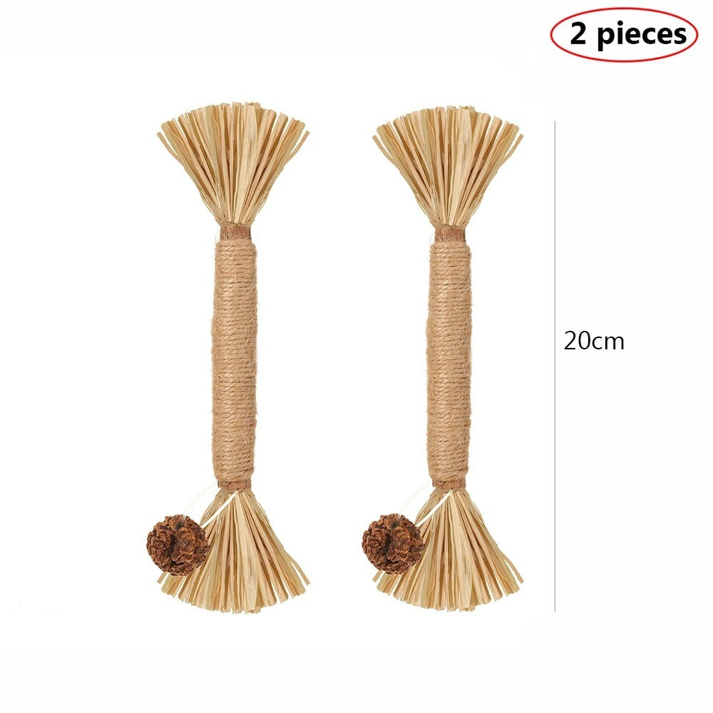 HKM-299155 Durable Cat Molar Rods for Tartar Removal - Bamboo Fruit Stick in Various Packs
