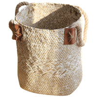HKM-299155 Hand Woven Seagrass Basket for Fruits, Vegetables, and Storage