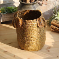 HKM-299155 Hand Woven Seagrass Basket for Fruits, Vegetables, and Storage