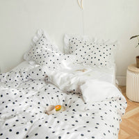 HKM-299155 Korean Heart Shape Quilt Cover Set - 4-Piece Bedding in Customizable Colors
