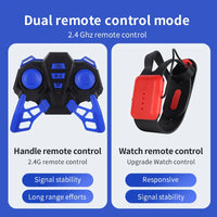 HKM-299155 Remote Control Twist Car with Gesture Induction, Lights, and Music - 2.4GHz Dual Remote Stunt Car for Outdoor Fun