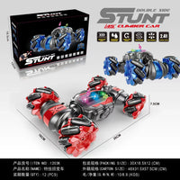 HKM-299155 Remote Control Twist Car with Gesture Induction, Lights, and Music - 2.4GHz Dual Remote Stunt Car for Outdoor Fun