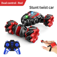 HKM-299155 Remote Control Twist Car with Gesture Induction, Lights, and Music - 2.4GHz Dual Remote Stunt Car for Outdoor Fun