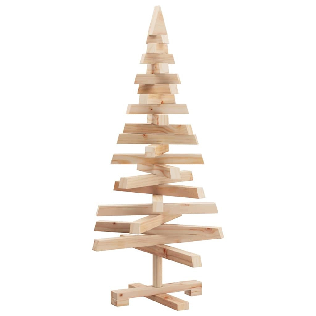 HKM-299283 Natural Solid Wood Christmas Tree with Adjustable Branches - 90 cm