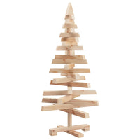 HKM-299283 Natural Solid Wood Christmas Tree with Adjustable Branches - 90 cm