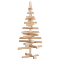 HKM-299283 Natural Solid Wood Christmas Tree with Adjustable Branches - 90 cm