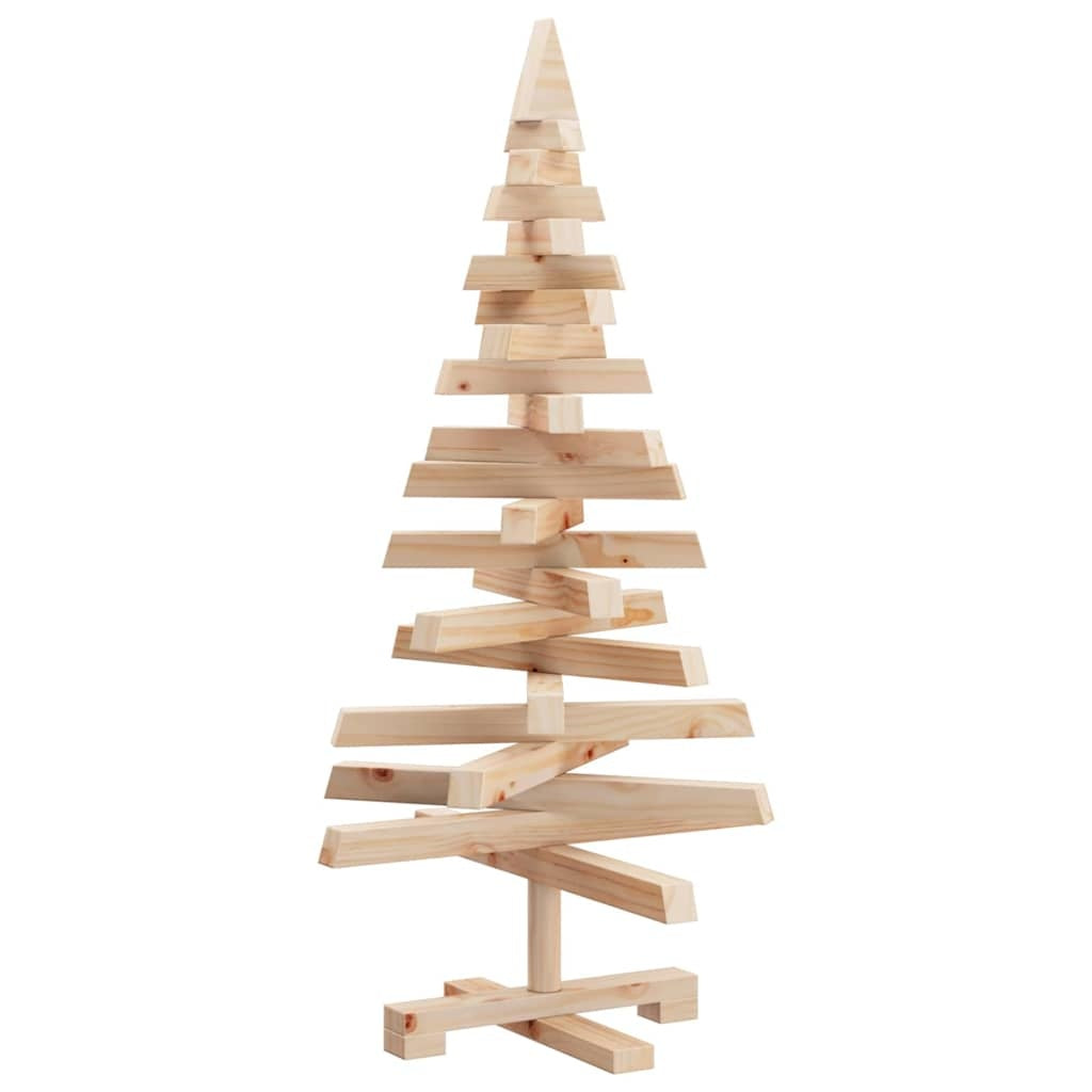HKM-299283 Natural Solid Wood Christmas Tree with Adjustable Branches - 90 cm