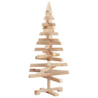 HKM-299283 Natural Solid Wood Christmas Tree with Adjustable Branches - 90 cm