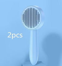 HKM-299411 Long Hair Pet Comb for Cats and Dogs - 178 Steel Needle Design with Protective Tips for Effective Shedding Control