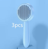 HKM-299411 Long Hair Pet Comb for Cats and Dogs - 178 Steel Needle Design with Protective Tips for Effective Shedding Control