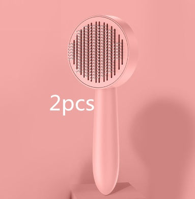 HKM-299411 Long Hair Pet Comb for Cats and Dogs - 178 Steel Needle Design with Protective Tips for Effective Shedding Control