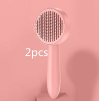 HKM-299411 Long Hair Pet Comb for Cats and Dogs - 178 Steel Needle Design with Protective Tips for Effective Shedding Control