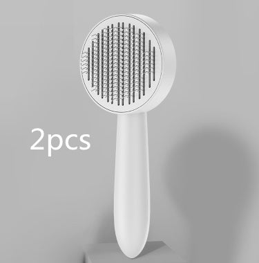 HKM-299411 Long Hair Pet Comb for Cats and Dogs - 178 Steel Needle Design with Protective Tips for Effective Shedding Control