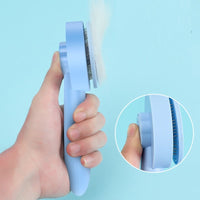 HKM-299411 Long Hair Pet Comb for Cats and Dogs - 178 Steel Needle Design with Protective Tips for Effective Shedding Control
