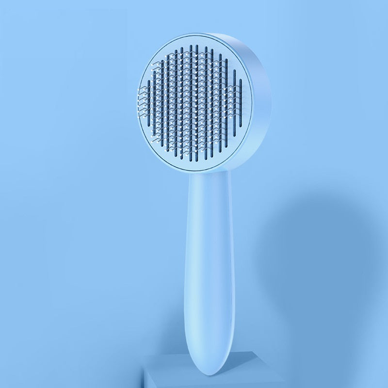 HKM-299411 Long Hair Pet Comb for Cats and Dogs - 178 Steel Needle Design with Protective Tips for Effective Shedding Control