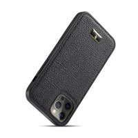 HKM-299411 Premium PU Leather Back Cover for Apple Phones - Handmade & Simple Design