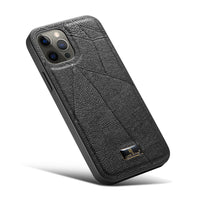 HKM-299411 Premium PU Leather Back Cover for Apple Phones - Handmade & Simple Design