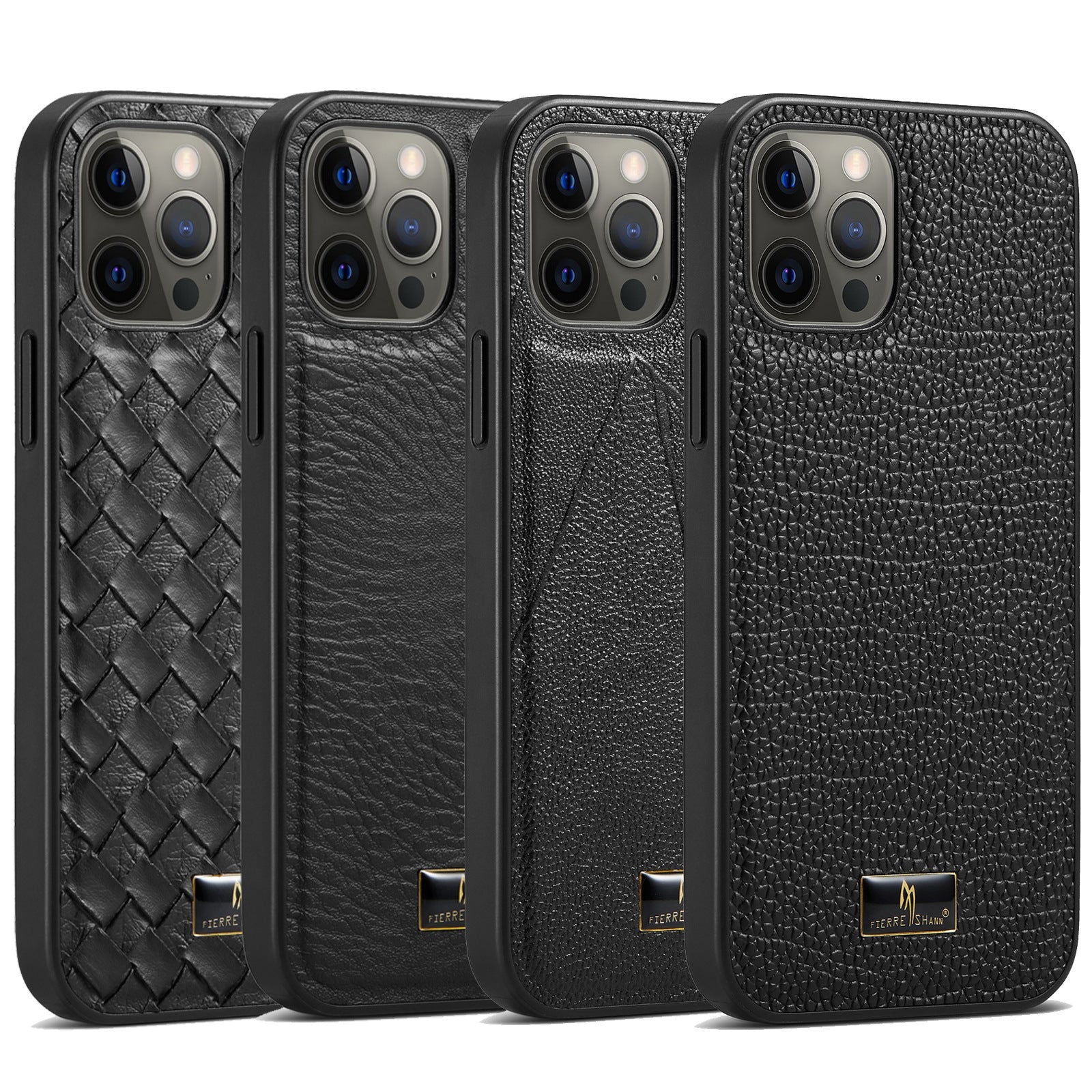 HKM-299411 Premium PU Leather Back Cover for Apple Phones - Handmade & Simple Design