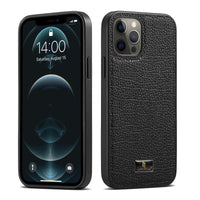 HKM-299411 Premium PU Leather Back Cover for Apple Phones - Handmade & Simple Design
