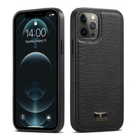 HKM-299411 Premium PU Leather Back Cover for Apple Phones - Handmade & Simple Design