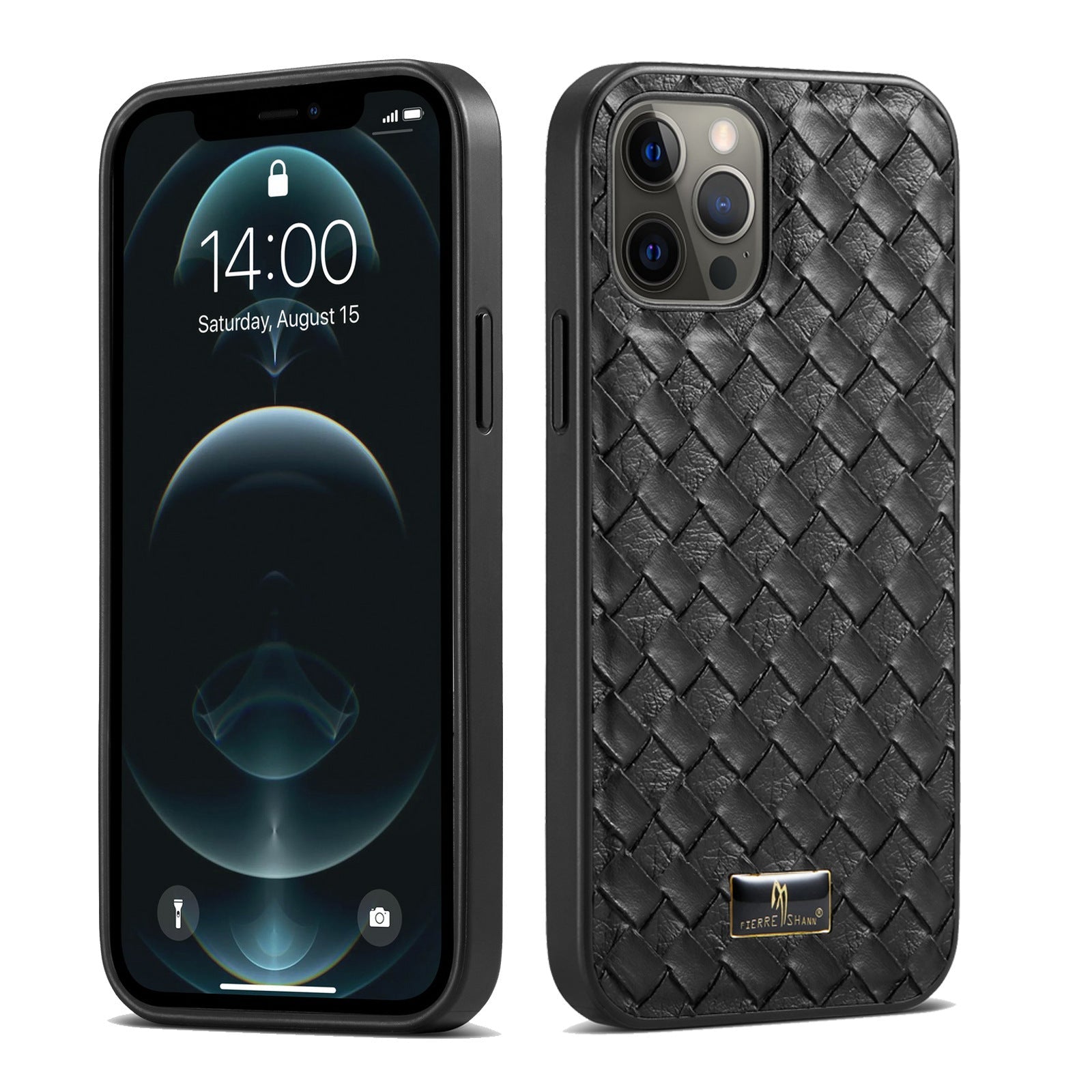 HKM-299411 Premium PU Leather Back Cover for Apple Phones - Handmade & Simple Design