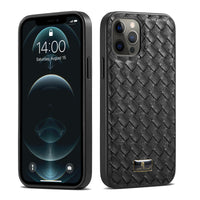 HKM-299411 Premium PU Leather Back Cover for Apple Phones - Handmade & Simple Design