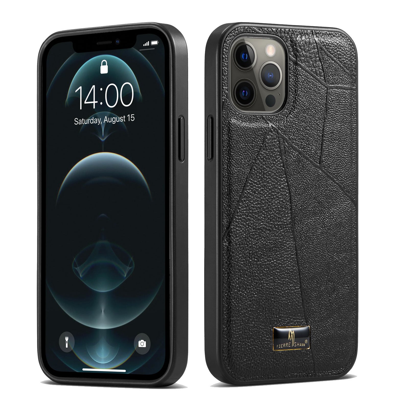HKM-299411 Premium PU Leather Back Cover for Apple Phones - Handmade & Simple Design